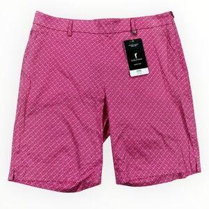 NWT Golfino Out-Of-Bounds Bermunda Golf Shorts Women's Size 10 Pink MSRP $209